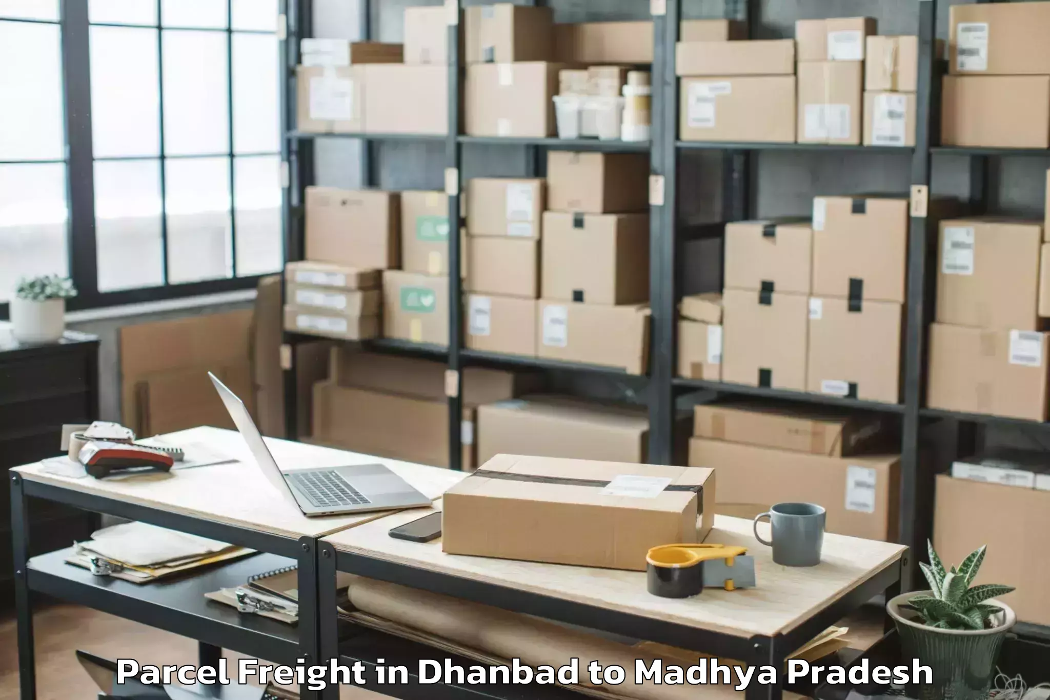 Comprehensive Dhanbad to Manawar Parcel Freight